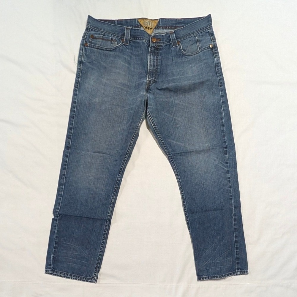 Levi's 511 Skinny Distressed Jeans Mens 40x30 Blue Denim Medium Wash 100% Cotton